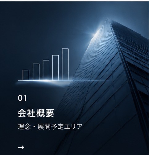 01 会社概要 — 理念・展開予定エリア →